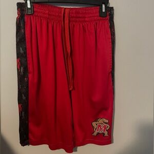 Campus Heritage Maryland Red and Black Athletic Men's Shorts